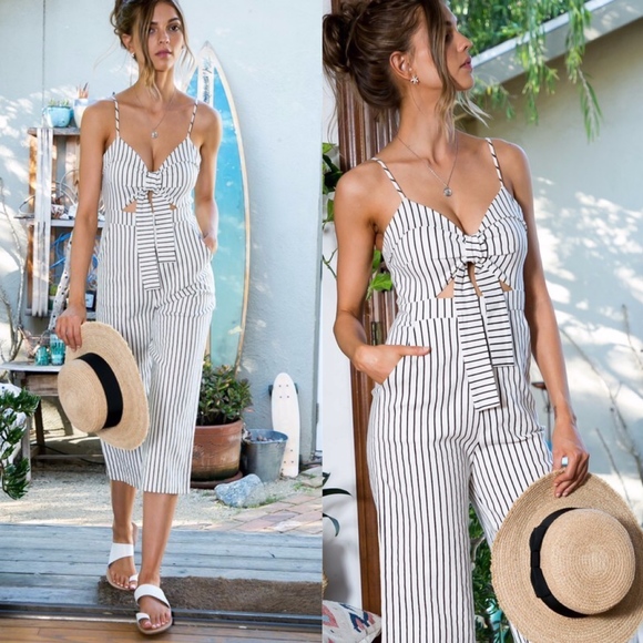 BellanBlue | Pants & Jumpsuits | Mary Kay Striped Jumpsuit | Poshmark